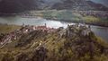 Blick auf Dürnstein von der Burg aus